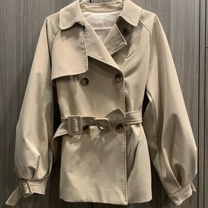 Flowy Beige Trench Coat